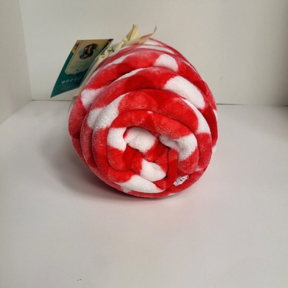 The Pioneer Woman Blanket Velvet Plush Throw Gingham Red Check 72" x 50" New - Picture 6 of 15